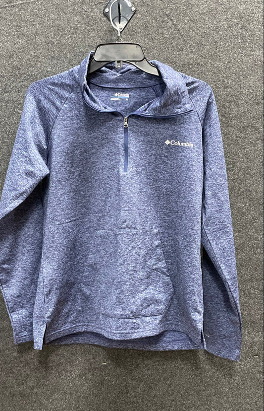 Columbia Girls Blue Glacial IV Half Zip Pullover Heathered Mock Neck Sz S
