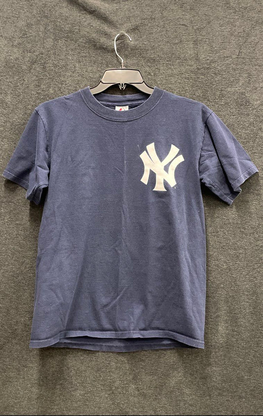 Vintage 90s Majestic Men's Navy Blue New York Yankees Tino Martinez T-Shirt M