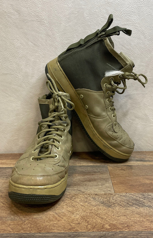 Nike SF Air Force 1 Mid Olive Green Cargo Khaki Sneakers Men's Size 10