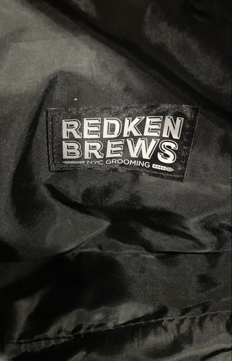 Redken Brews Brown Fabric Toiletry Bag Dopp Kit Travel Grooming Pouch