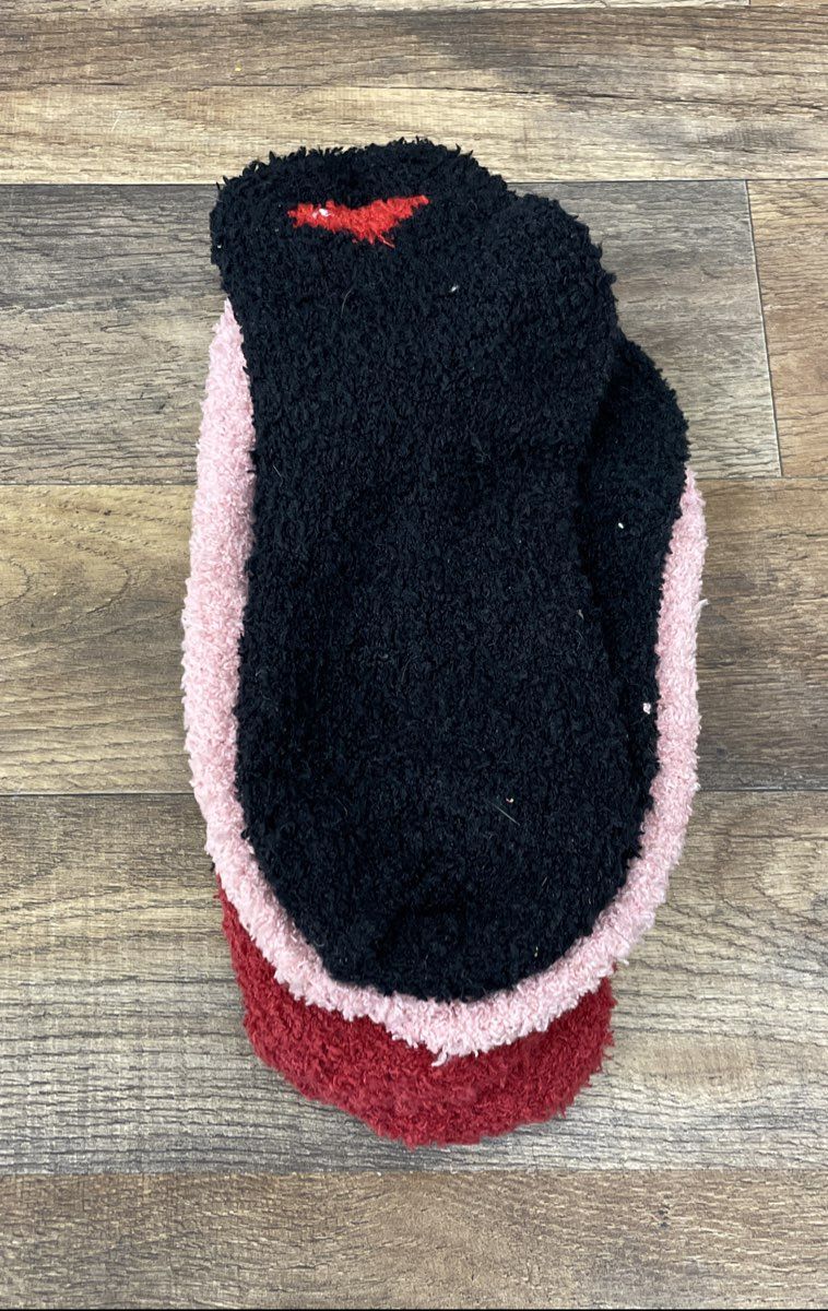 Cozy Hub Women's 3 Pairs Fuzzy Crew Socks Animal Print Pink Black Red NWT 9-11