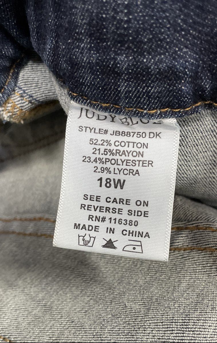 Judy Blue Women's Pull On Skinny Jeans Dark Wash High Rise Stretch Sz 18W
