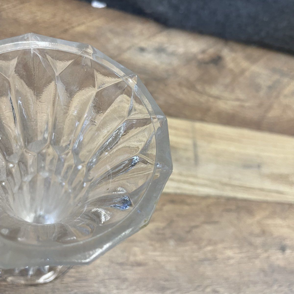 Vintage Style Clear Glass Vase