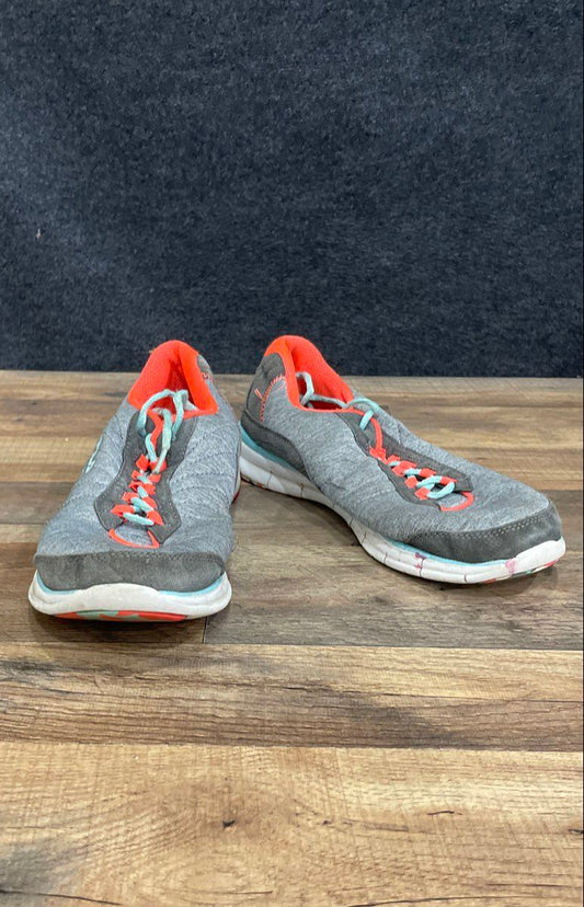 Fila Memory Twist Flex Heather Grey Orange Women's Running Shoes Size 11