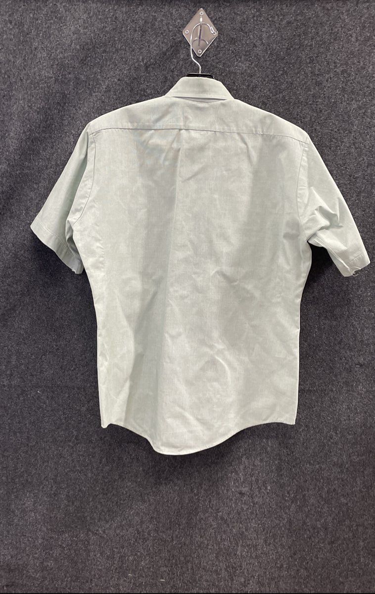 DSCP Men's Green Short Sleeve Military Dress Shirt Garrison Collection Sz 15.5