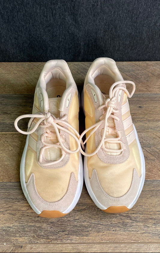 Adidas Ozelle Cloudfoam Peach Pink Running Shoes GX4693 Womens Size 8.5