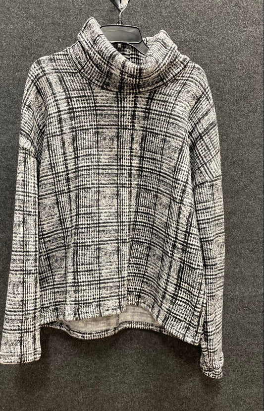 Columbia Sunday Summit II Cowl Neck Fleece Plaid Pullover Sweatshirt Sz XL