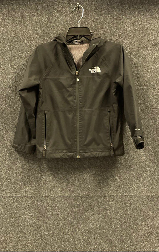 The North Face Boy's Resolve Black DryVent Waterproof Hooded Rain Jacket S 7/8