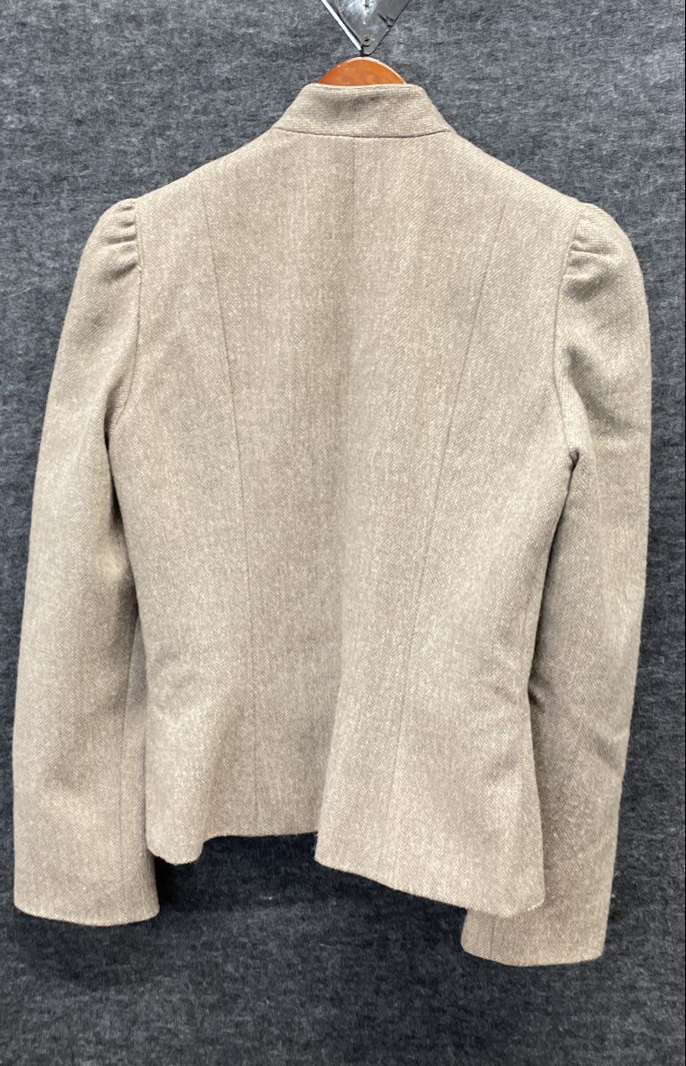 Vintage 90s Peabody House Women's Gray Puff Shoulder Suit Jacket Blazer Sz 11/12