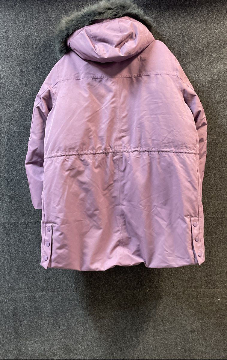 Lands' End Women's Purple Down Insulated Faux Fur Trim Hood Parka Coat Sz XXL