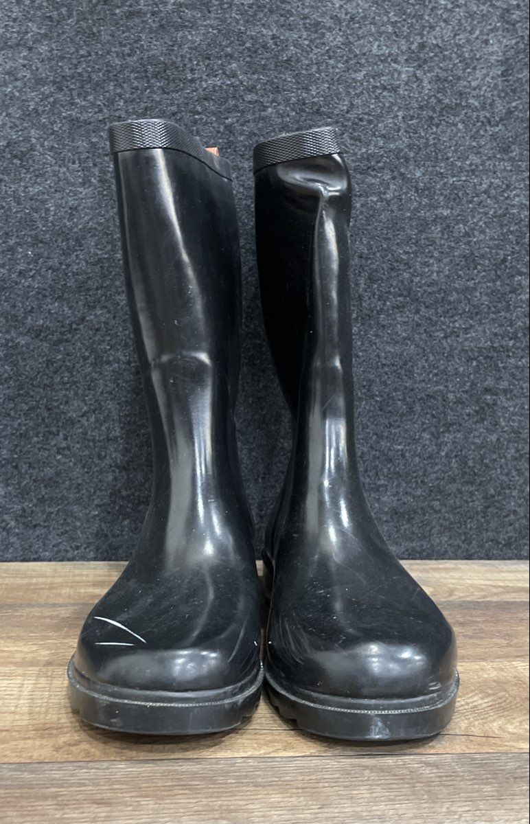 Chooka Black Rubber Buckle Detail Rain Boots Women's Size 7