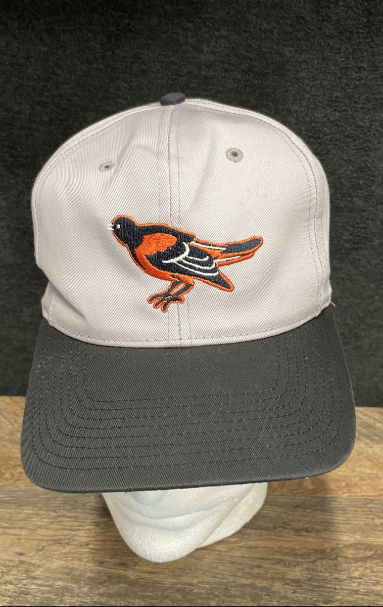 Vintage 90s Twins Enterprise MLB Baltimore Orioles Snapback Hat Gray Black OSFA