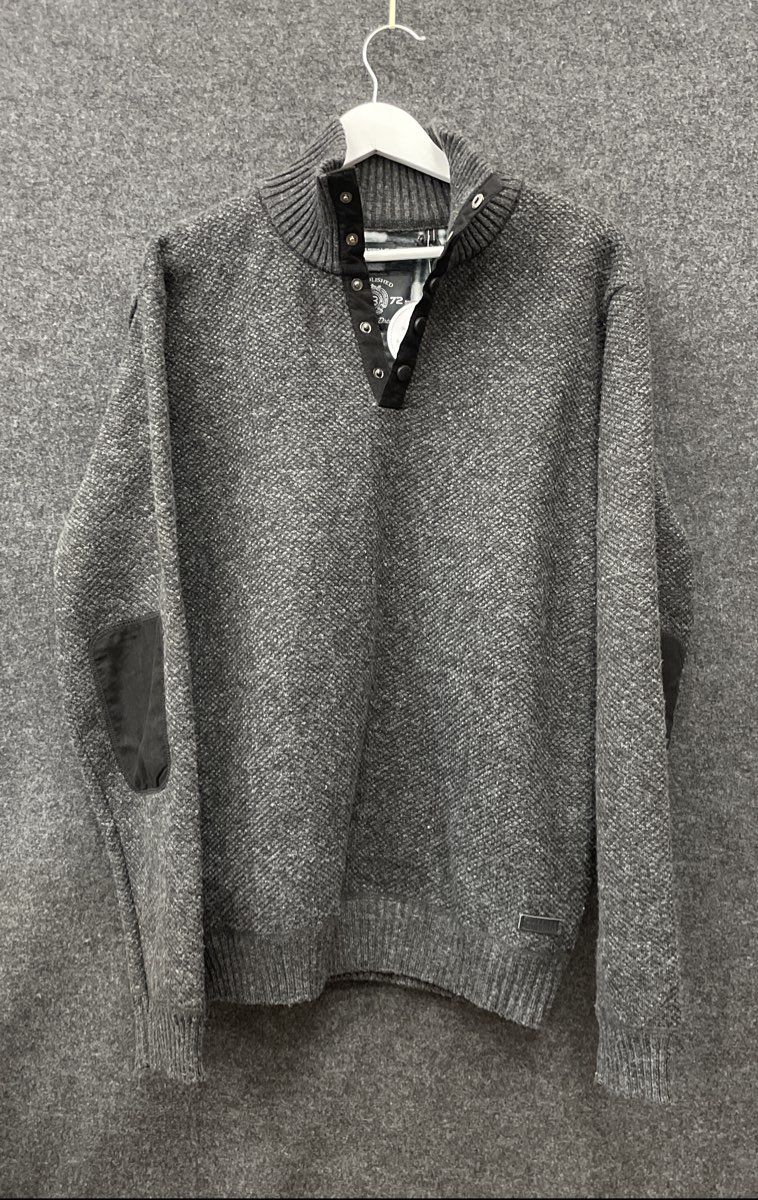 Buffalo David Bitton Men's Weebery Sweater Black Mix Mock Neck NWT L