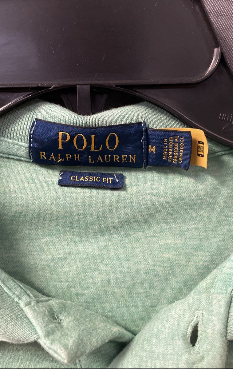 Polo Ralph Lauren Men's Green Classic Fit Heathered Cotton Polo Shirt Sz XL