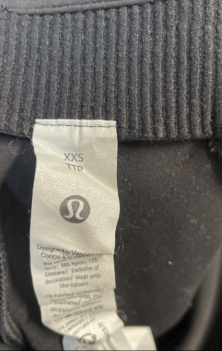 Lululemon Women's Black Smooth Fit Pull-On High-Rise Wide-Leg Pants Sz XXS