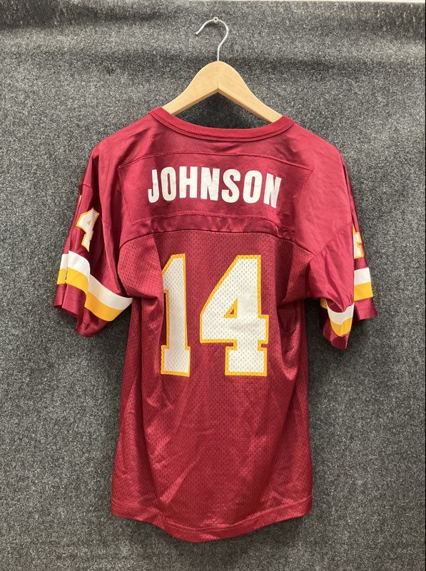 Vintage 90s Washington Redskins Brad Johnson 14 Champion Jersey Youth Sz L