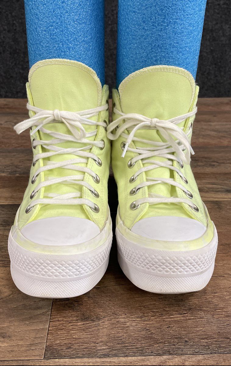 Converse Chuck Taylor All Star Lift Platform High Top Yellow Tie Dye Size 6.5