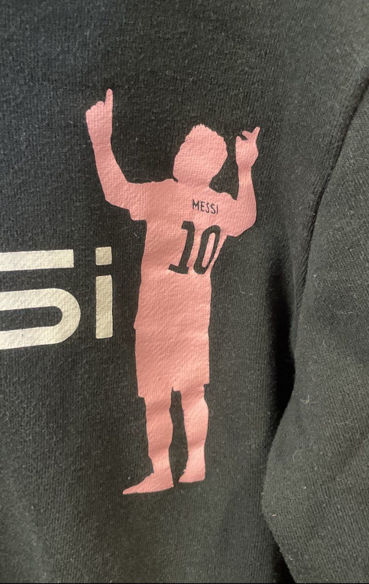 Messi Collection Youth Pullover Hoodie Black Pink Graphic Messi 10 Sz M 8