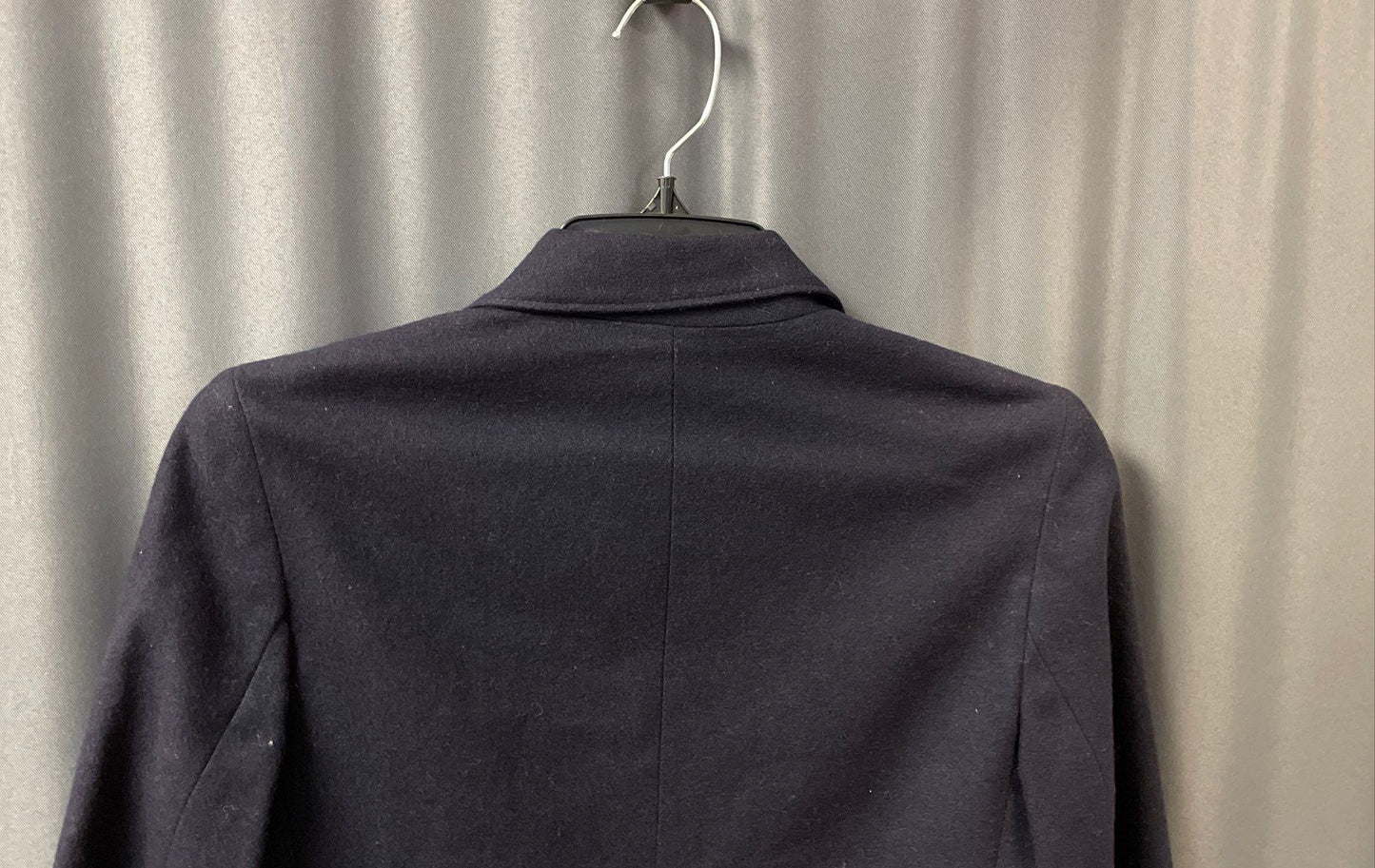 Vintage 90s Cross Country Women's Navy Blue 100% Wool Blazer Jacket Petite 4