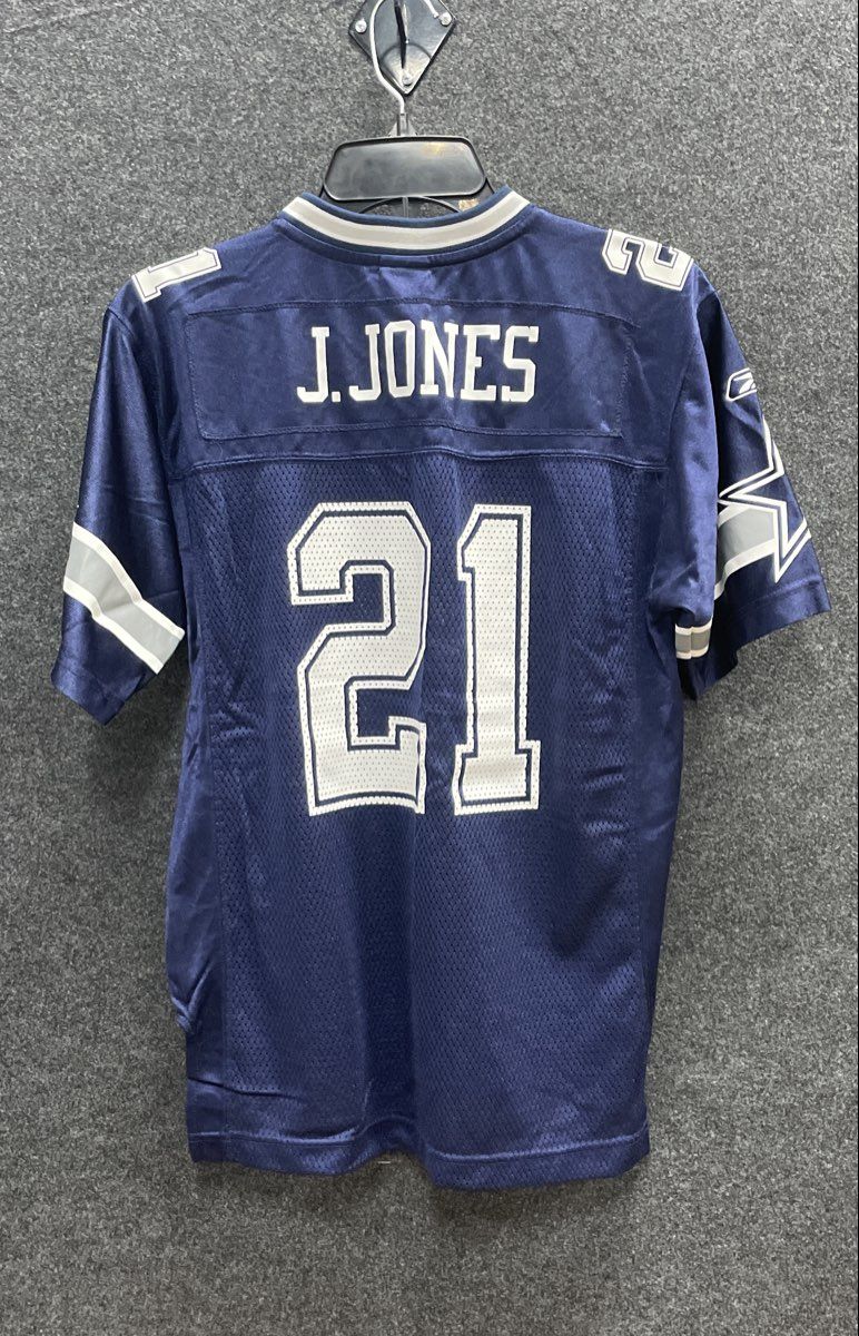 Reebok Boys Dallas Cowboys Julius Jones #21 NFL Jersey Navy Blue Sz L 14-16