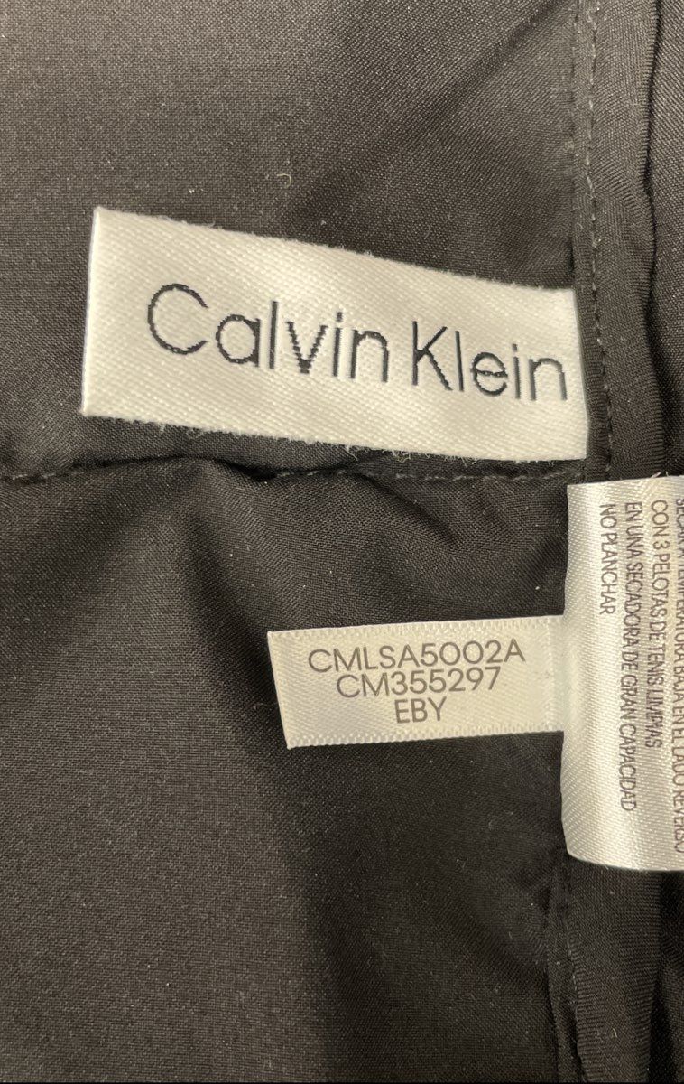 Calvin Klein Men's Black Quilted Puffer Jacket Sorona Aura Insulated Sz L