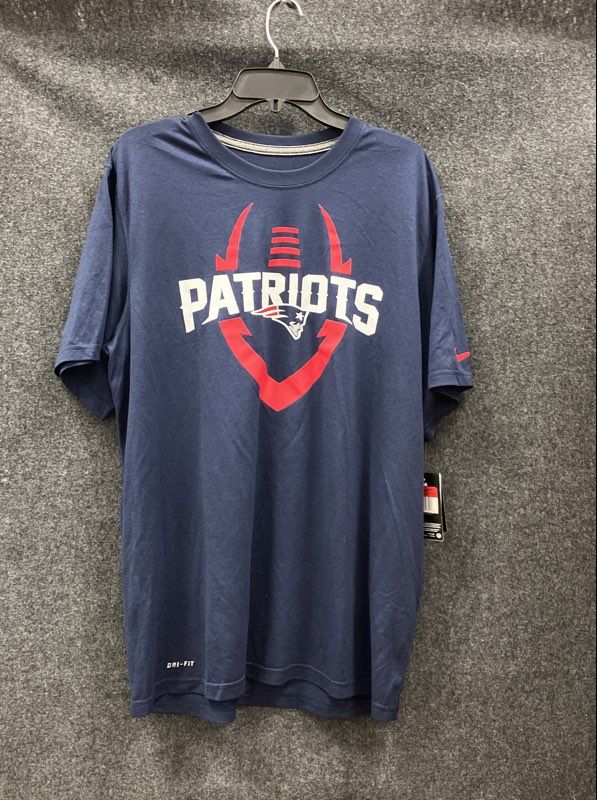 Nike Men's New England Patriots Dri-FIT Graphic T-Shirt Navy Blue NFL NWT