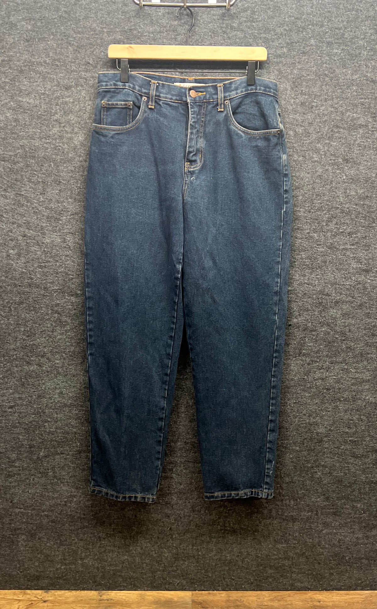 Bill Blass Women's Vintage 90s Dark Wash Easy Fit Petite High Rise Jeans Sz 10P
