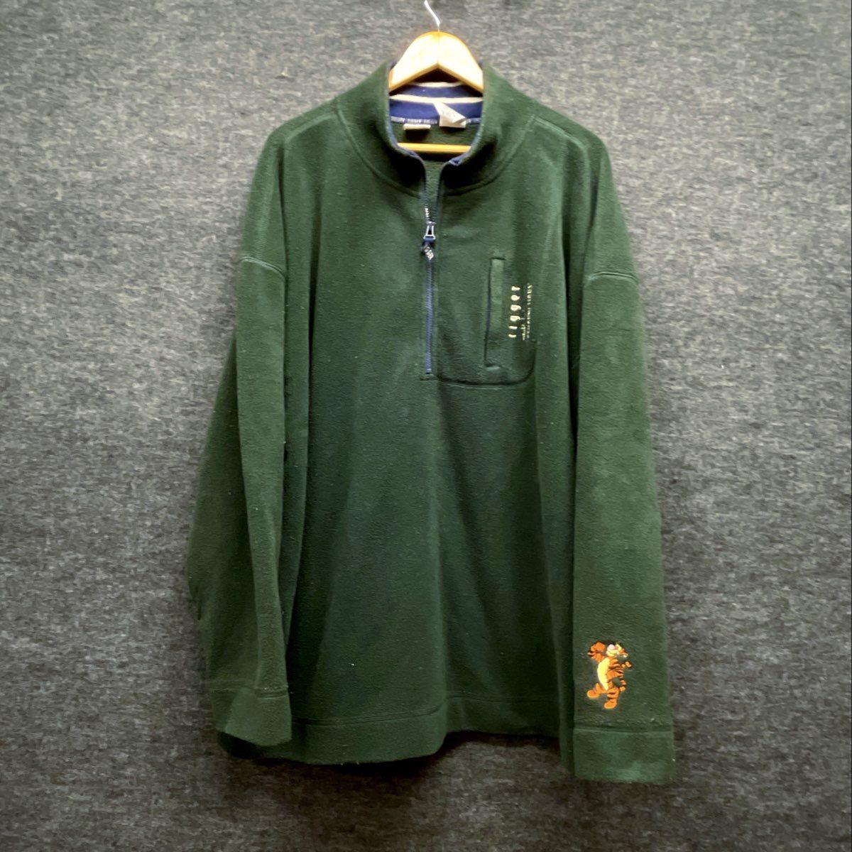 Vintage 90s Disney Catalog Tigger Embroidered 1/4 Zip Fleece Pullover Sz 3X
