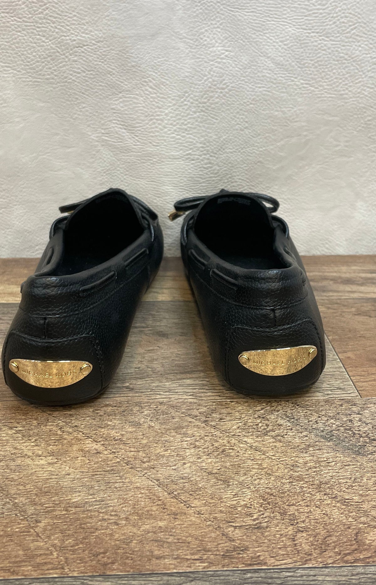 Michael Kors Lillie Moc Black Pebbled Moccasin Flats Women's Size 6M