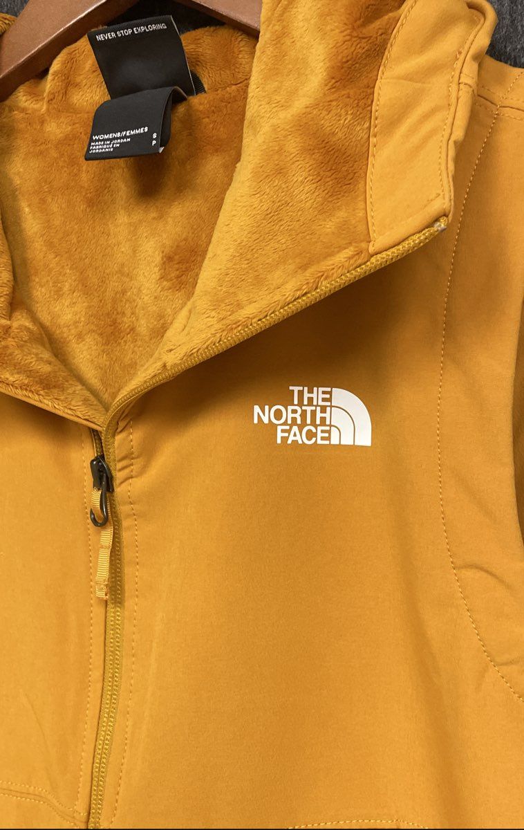 The North Face Women's Yellow Shelbe Raschel Hooded Vest Windwall Size S