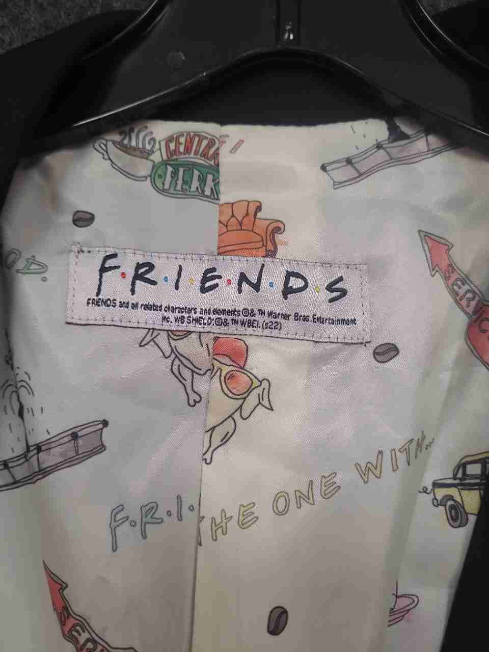 FUN.com Women's Friends TV Show Blazer Black Central Perk Lining NWT Sz 14