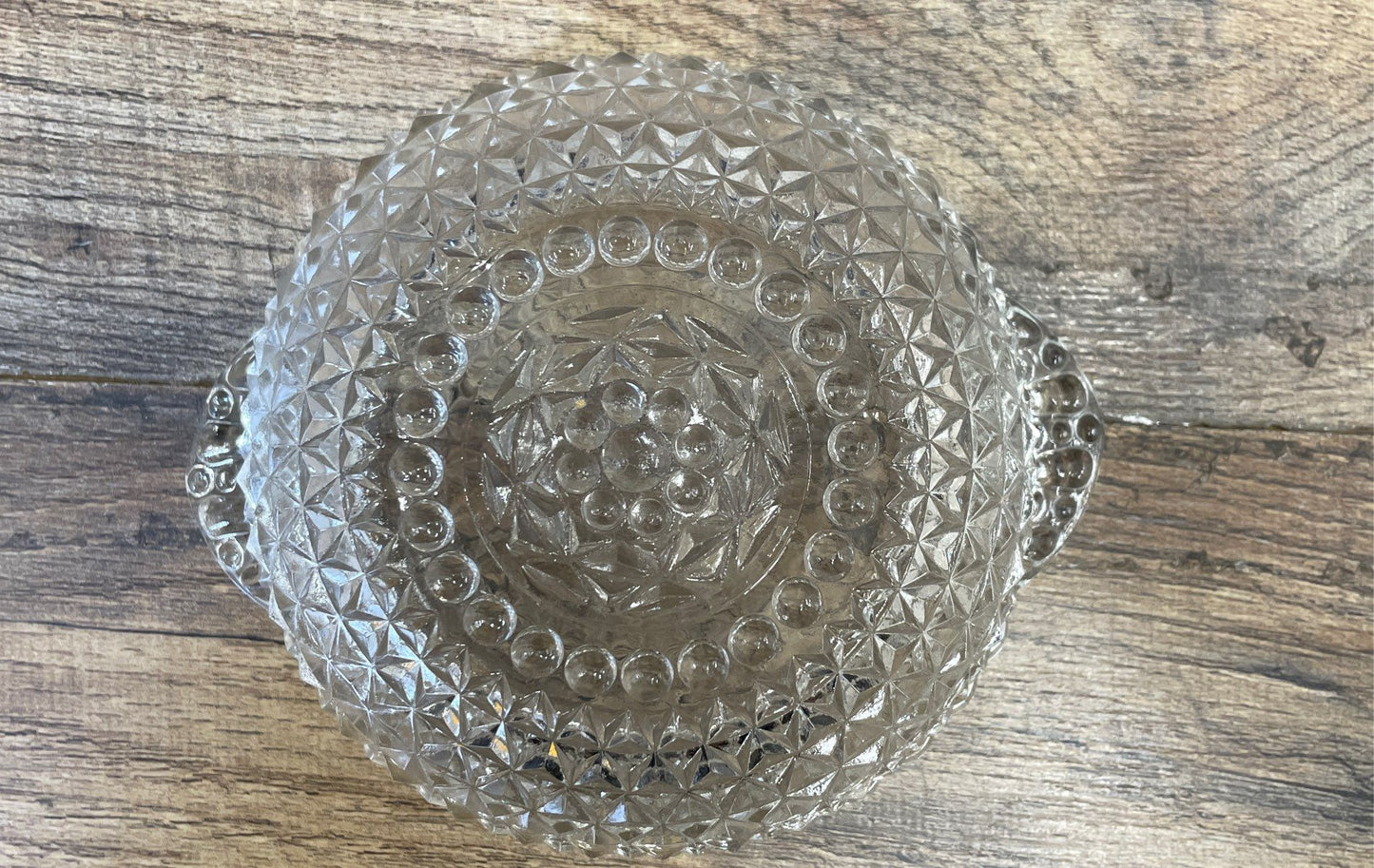 Arcoroc France Starburst Large Serving Bowl & 4 Diamond Point Bowls 5pc Set
