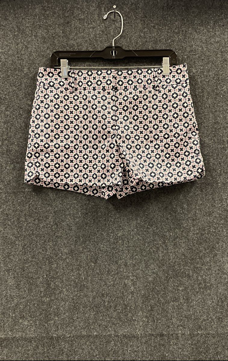 Ann Taylor Loft Women's Purple Geometric Riviera Shorts 4" Inseam Sz 6 NWT