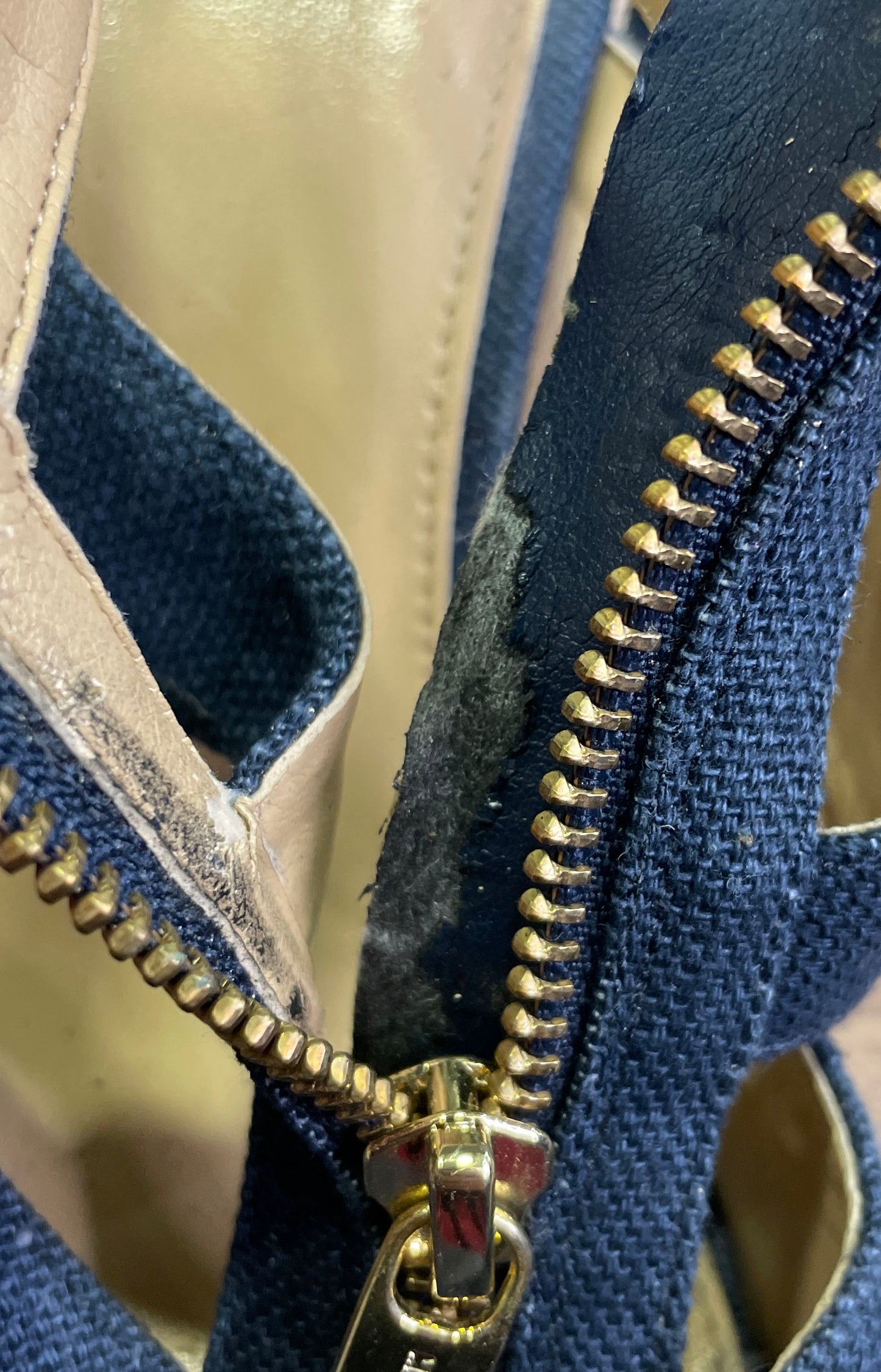 Michael Kors Damita Navy Blue Canvas Espadrille Wedge Sandals Women's Size 6.5M