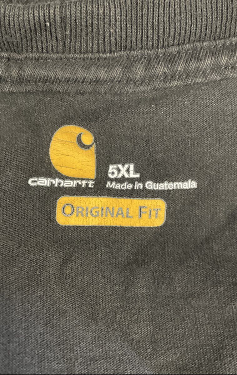 Carhartt Men's Black Long Sleeve Pocket T-Shirt Original Fit Cotton Sz 5XL