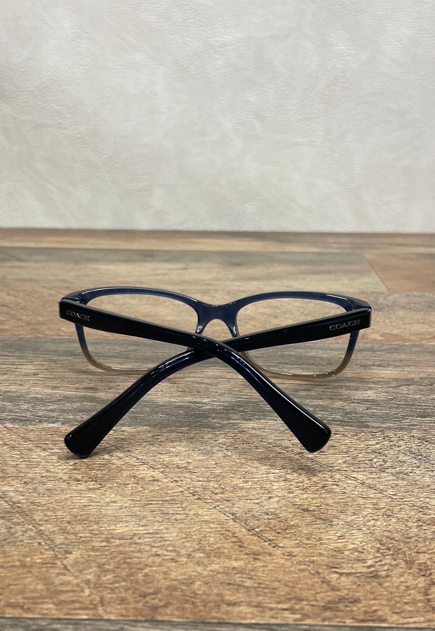 Coach HC 6089 Eyeglass Frames Denim Taupe Glitter Gradient 51-16-135 Owl Case