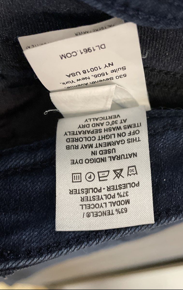 DL1961 Women's Coco Curvy Straight Jeans Dark Indigo Tencel Lyocell Sz 27