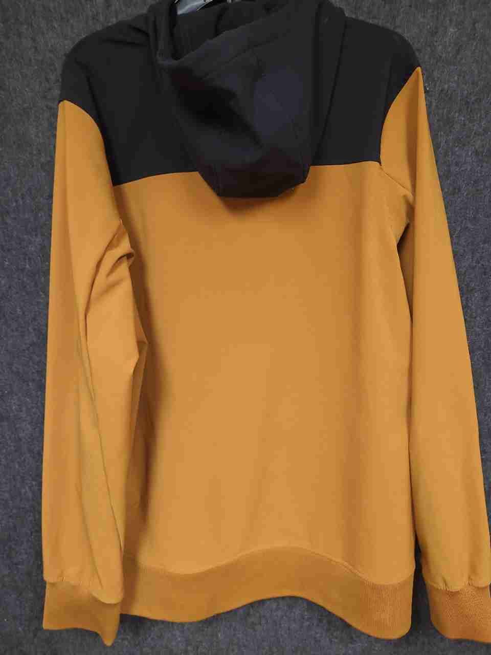 The North Face Men's Black Yellow Colorblock Pullover Training Hoodie Size M