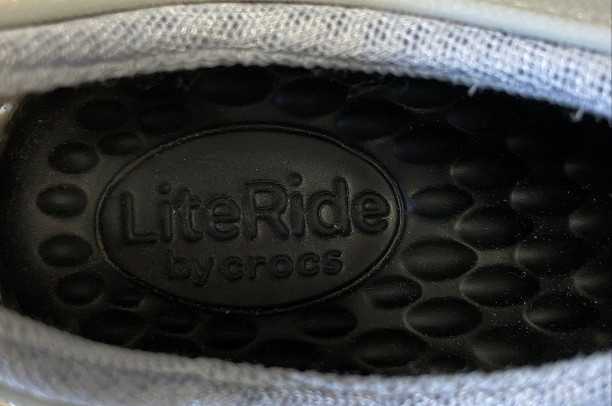 Crocs LiteRide Pacer Grey White Men's Lace Up Sneakers Size 10