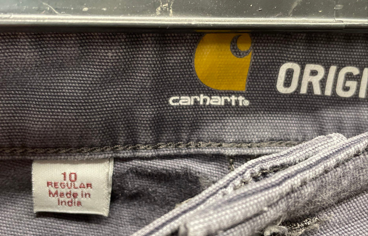 Carhartt Women's Faded Blue Gray Original Fit Cargo Work Pants Sz 10 Regular