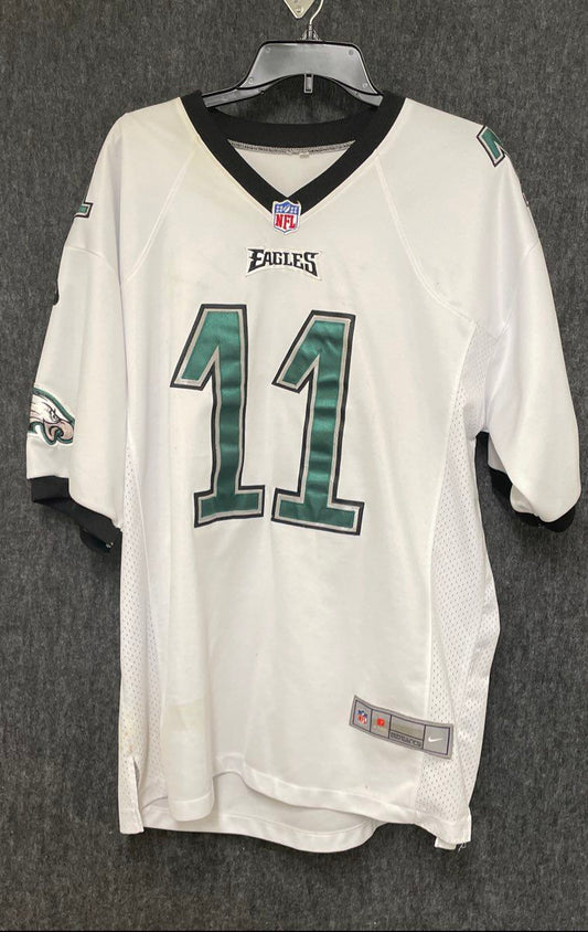 Nike Philadelphia Eagles Carson Wentz #11 White Game Jersey Sz XL