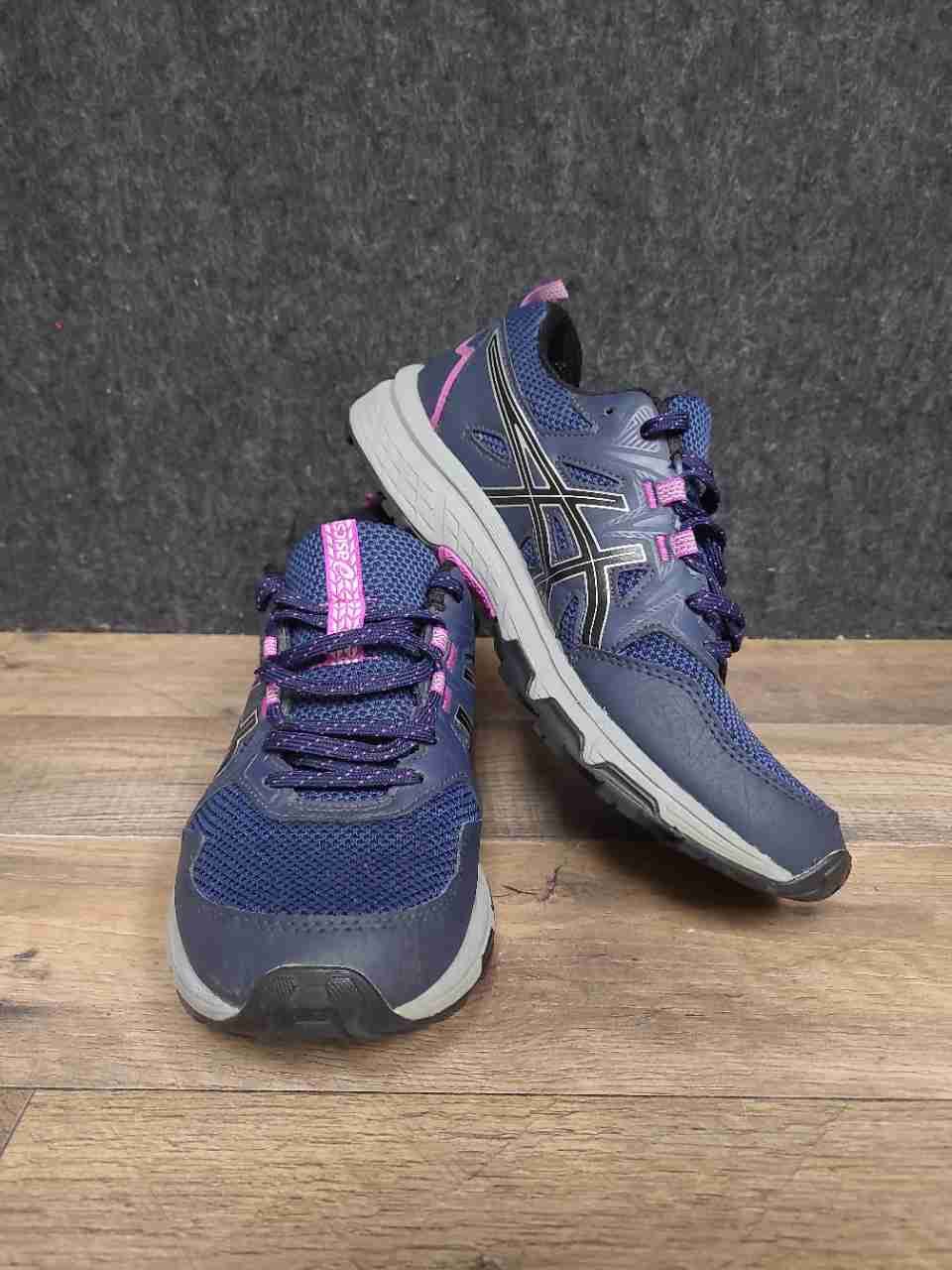 Asics Gel-Venture 8 Indigo Fog Pink Women's Trail Running Shoes Size 8.5