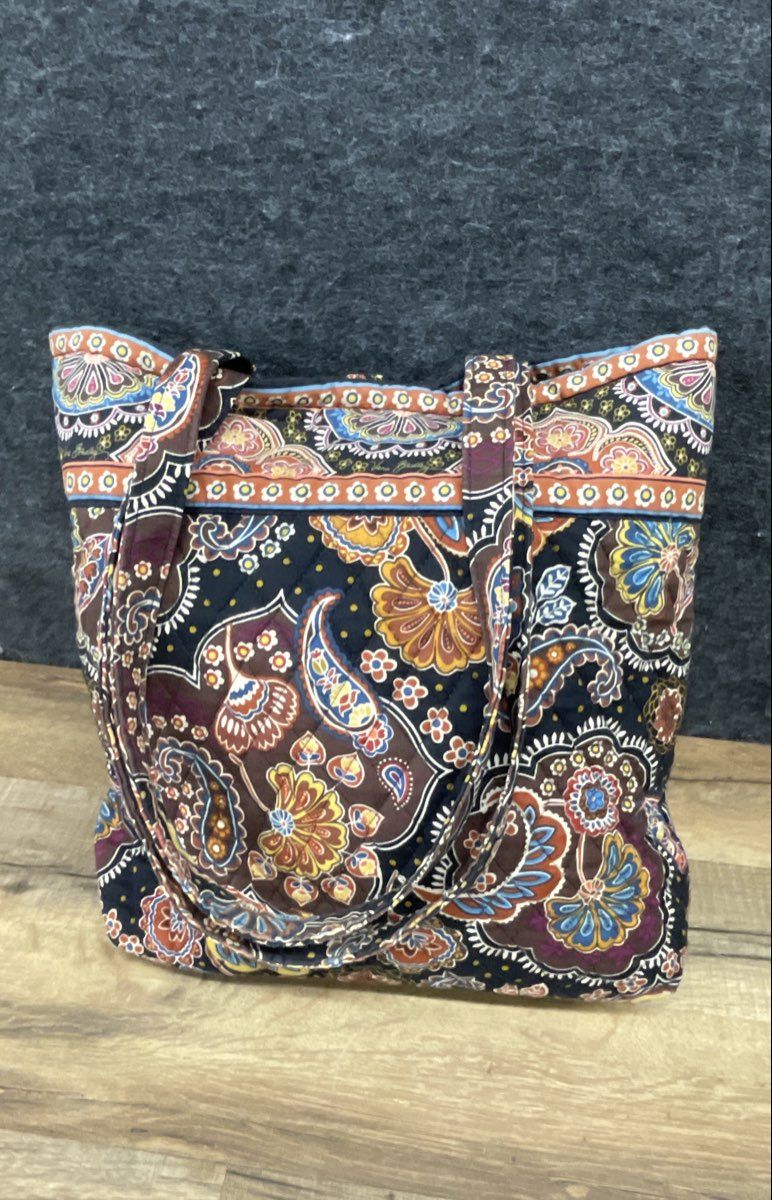 Vintage 2000s Vera Bradley Quilted Cotton Floral Paisley Tote & Bag Lot of 2