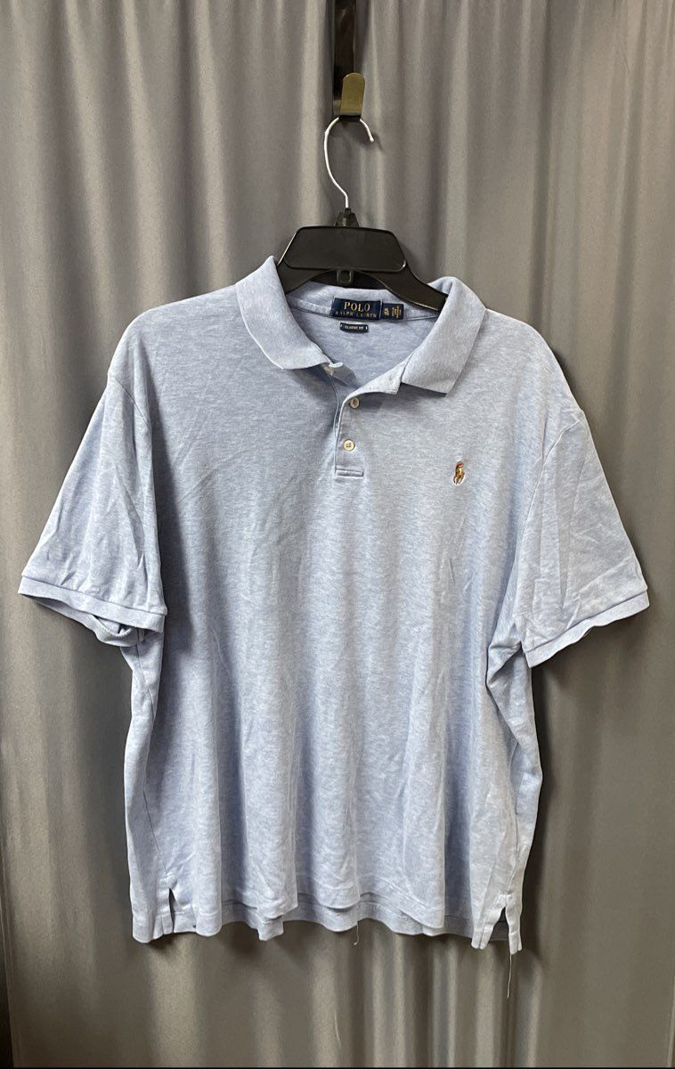 Polo Ralph Lauren Men's Polo Golf Shirt Light Blue Heather Classic Fit Sz XL