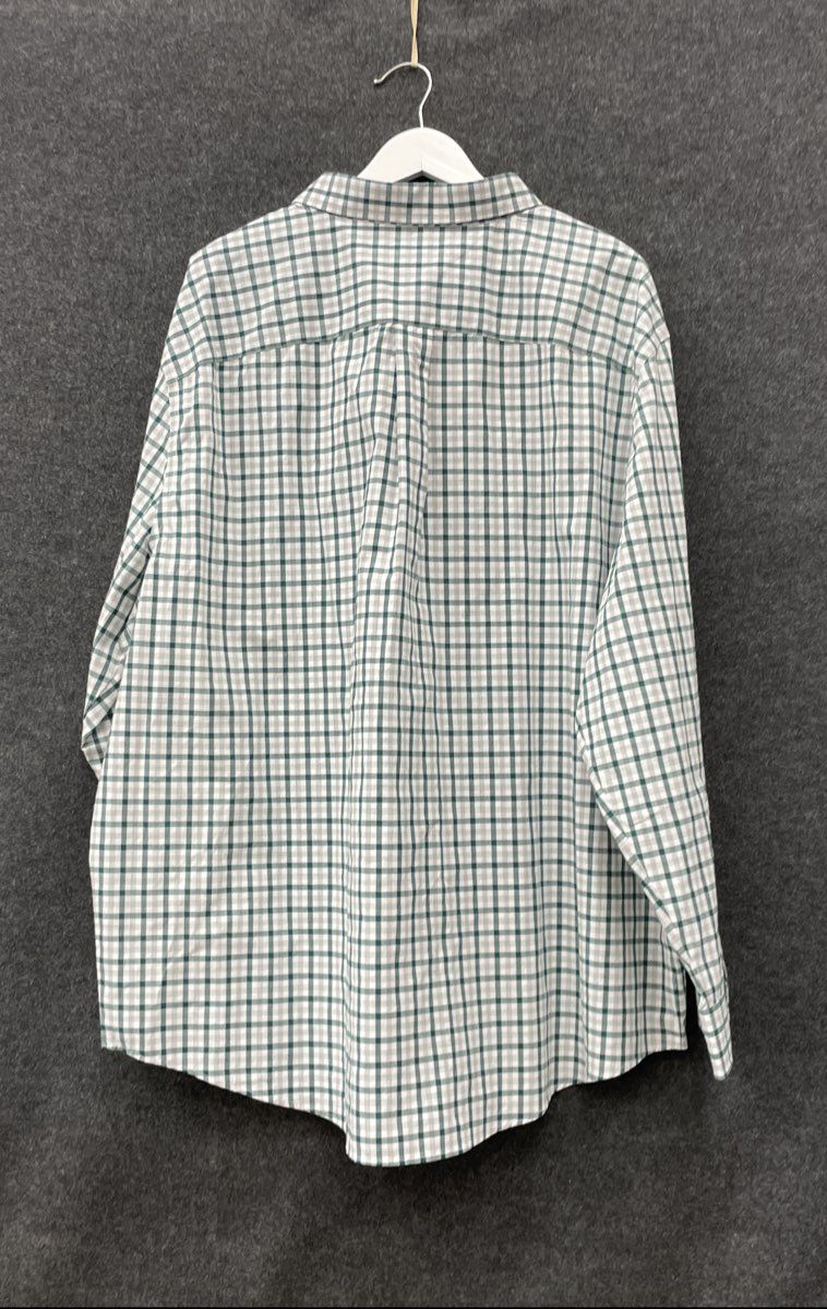 Croft & Barrow Men's Green White Plaid Easy Care Shirt Big & Tall 3XB NWT