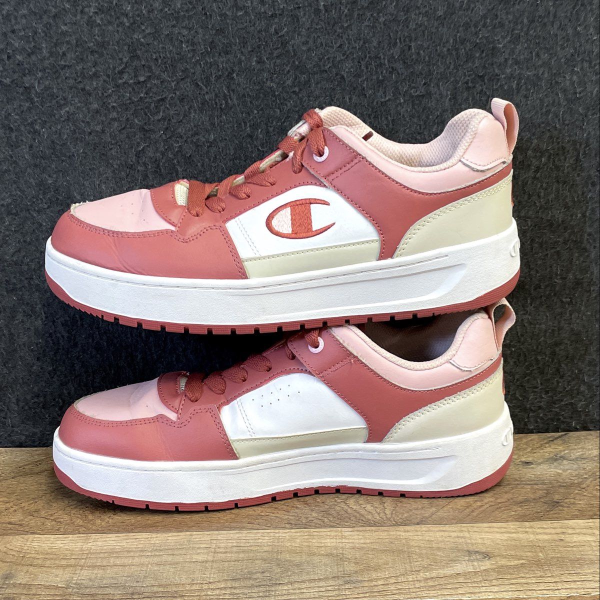Champion Drome Lo CB Pink White Tan Colorblock Women's Sneakers Size 11