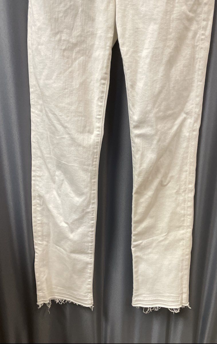 Frame Denim Women's White Le High Straight Raw Hem Jeans Size 28