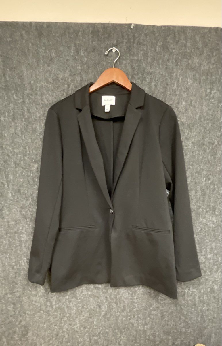 Nine West Women's Black The Relaxed Blazer Jacket Sz M NWT