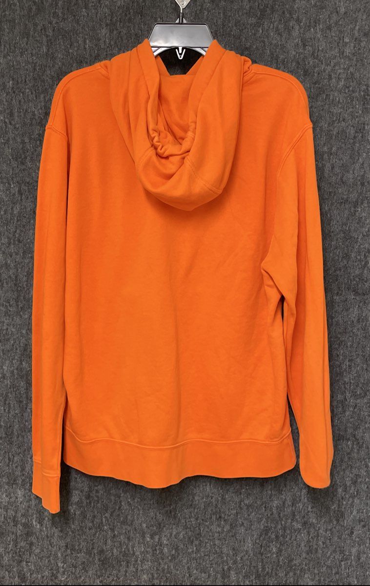 Nike Men's Orange Futura Logo Fleece Pullover Hoodie Size L