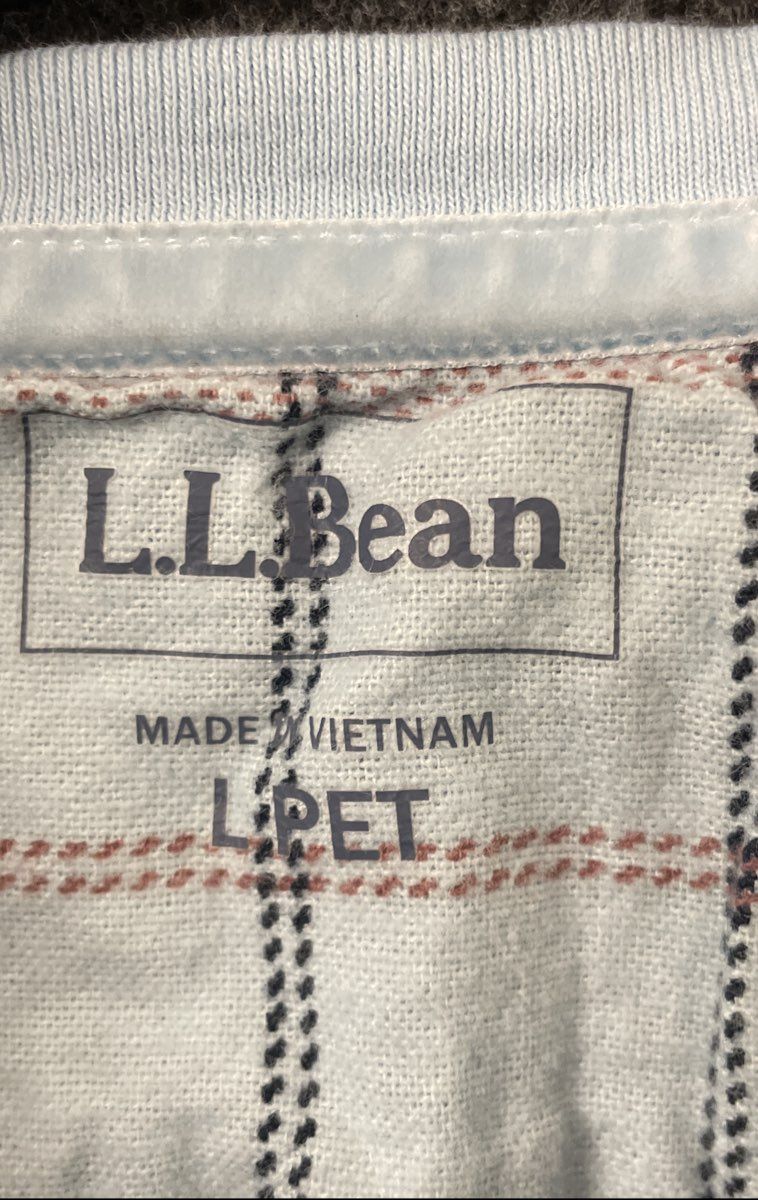 L.L. Bean Women's Light Blue Unshrinkable Mini-Waffle Henley Top Shirt Size LP